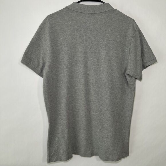 Polo Ralph Lauren Custom Fit Polo Shirt Mens Size Large Gray Red Pony Short Slv - Picture 7 of 9